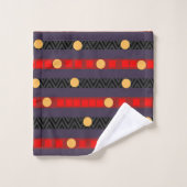 Punkte Bänder Chevron Badhandtuch Set (Waschlappen)