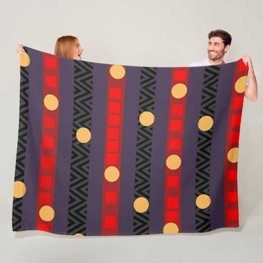 Punkte Bänder Chevron Lila Fleecedecke (Beispiel)