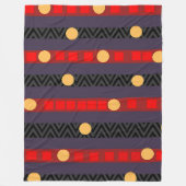 Punkte Bänder Chevron Lila Fleecedecke (Vorderseite)