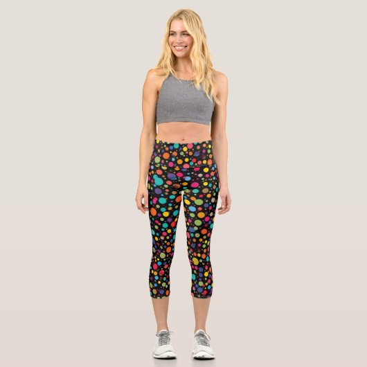 Punkte Capri Leggings (Vorderseite)