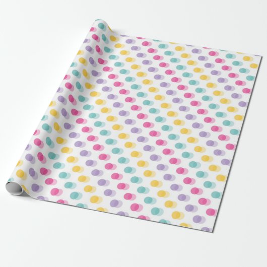 Punkte-Design mit lebendiger Farbgebung Geschenkpapier (Ungerollt)