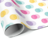 Punkte-Design mit lebendiger Farbgebung Geschenkpapier (Rolleneckpunkt)