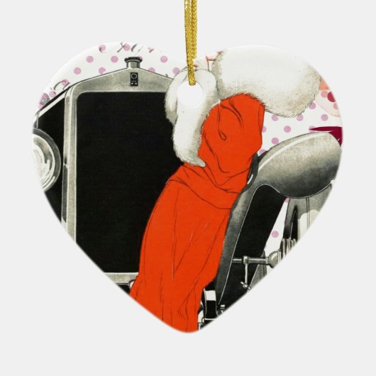 Punkte-Flapper Keramik Ornament (Vorne)