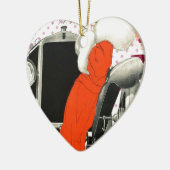 Punkte-Flapper Keramik Ornament (Links)