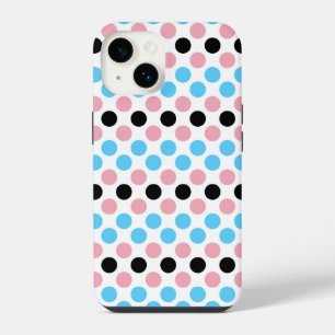 Punkte für die schwarze Transgender-Flag-Farbe iPhone 14 Hülle