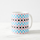 Punkte für die schwarze Transgender-Flag-Farbe Kaffeetasse (VorderseiteRechts)