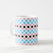 Punkte für die schwarze Transgender-Flag-Farbe Kaffeetasse (Vorderseite Links)