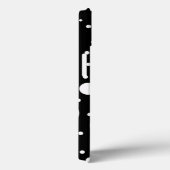 Punkte für schwarze und weiße Baugruppen Case-Mate iPhone Hülle (Rückseite / Rechts)