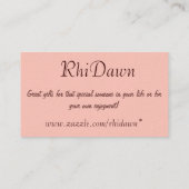 Punkte-Geschäfts-Karte Visitenkarte (Rückseite)