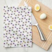 Punkte (gold/grün/lila) geschirrtuch (Viertel Falte)