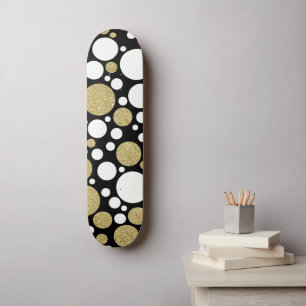 Punkte Gold Muster Skateboard