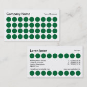 Punkte - grün, schwarz und weiß visitenkarte (Vorne/Hinten)