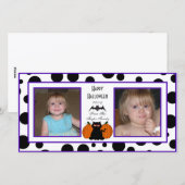 Punkte Halloween-Fotokarten Feiertagskarte (Vorne/Hinten)