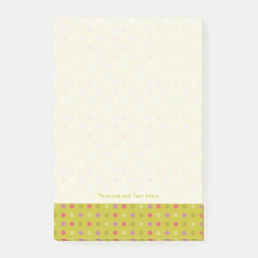 Punkte-Hintergrundmuster Post-it Klebezettel (Vorderseite)