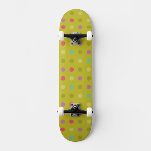 Punkte-Hintergrundmuster Skateboard (Vorderseite)
