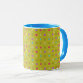 Punkte-Hintergrundmuster Tasse (VorderseiteRechts)