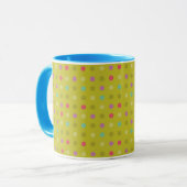 Punkte-Hintergrundmuster Tasse (Vorderseite Links)
