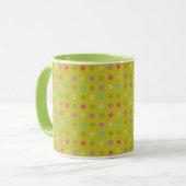 Punkte-Hintergrundmuster Tasse (Vorderseite Links)