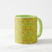 Punkte-Hintergrundmuster Tasse (VorderseiteRechts)