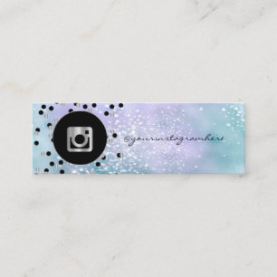 Punkte, Holografische Diamanten Instagram Social M Mini Visitenkarte