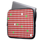 Punkte Horizontal grafisches Muster rot grün Laptopschutzhülle (Vorderseite Links)