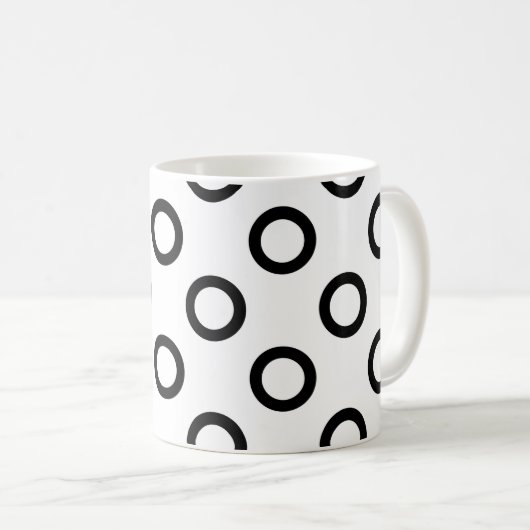 🌀 Punkte in Bewegung: Runde Tasse (VorderseiteRechts)