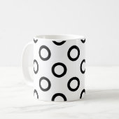 🌀 Punkte in Bewegung: Runde Tasse (Vorderseite Links)