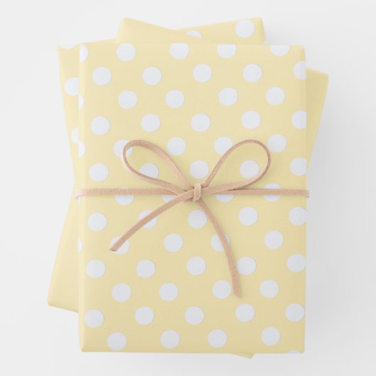Punkte in Buttergelb Geschenkpapier Set (Beispiel)