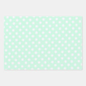 Punkte in pastellgrün geschenkpapier set (Vorderseite 3)