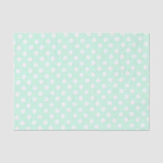 Punkte in pastellgrün mint seidenpapier (Vorderseite)