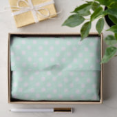 Punkte in pastellgrün mint seidenpapier (Geschenk)