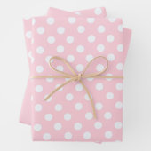 Punkte in Pastellrosa Geschenkpapier Set (Beispiel)