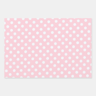 Punkte in Pastellrosa Geschenkpapier Set