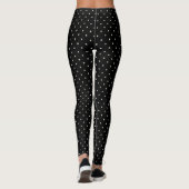 Punkte-Klassiker-Muster Punktiert monochrom Leggings (Rückseite)