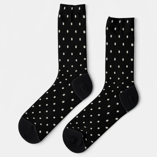 Punkte-Klassiker-Muster Punktmuster monochrom Socken (Linkes Detail)