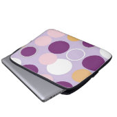 Punkte-Kreis-Retro-Muster Laptopschutzhülle (Vorne Knopf)