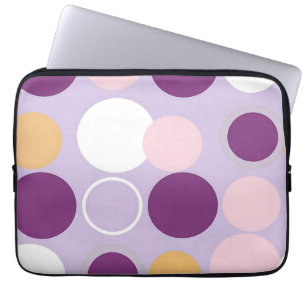 Punkte-Kreis-Retro-Muster Laptopschutzhülle