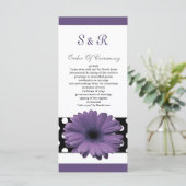 Punkte lila Hochzeitsprogramm Programm (Stehend Vorderseite)