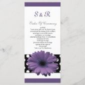 Punkte lila Hochzeitsprogramm Programm (Vorderseite)