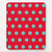 Punkte-Mauspad (Rot & Aqua) Mousepad (Vorne)