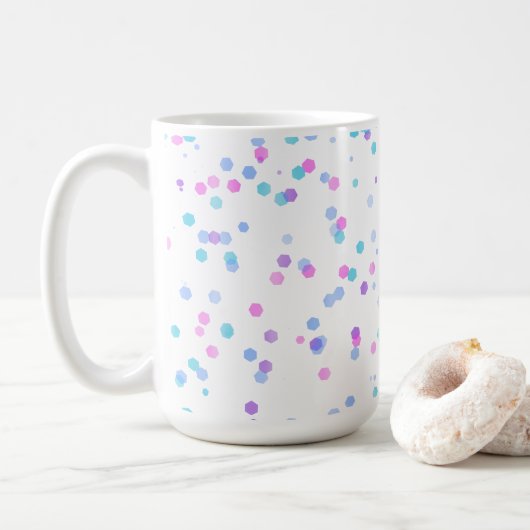 Punkte-Muster, 15oz Kaffeetasse (Mit Donut)