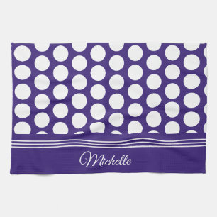 Punkte-Muster auf Ultra-Violett Handtuch