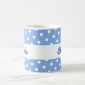 Punkte-Muster Blau Weiß Kaffeetasse (Mittel)