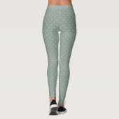 Punkte-Muster in Mintgrün und Sanftgrau Leggings (Rückseite)