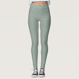 Punkte-Muster in Mintgrün und Sanftgrau Leggings