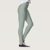 Punkte-Muster in Mintgrün und Sanftgrau Leggings (Rechts)