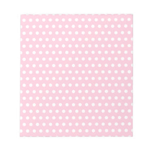 Punkte-Muster in Rosa und Weiß. Notizblock
