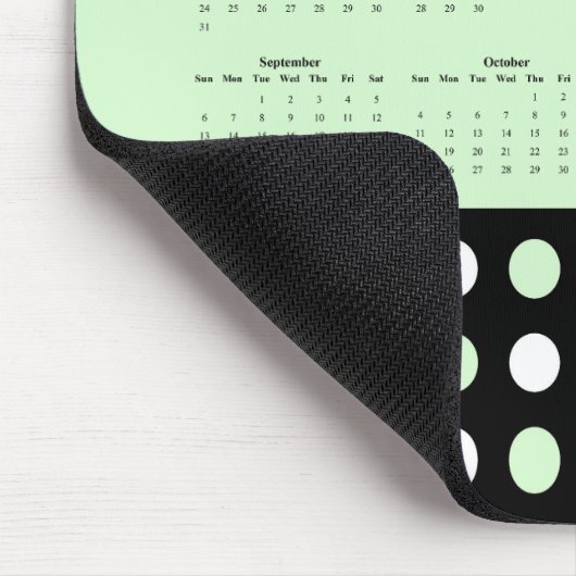 Punkte-Muster – Kalender 2026 Mousepad (Ecke)