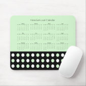 Punkte-Muster – Kalender 2026 Mousepad (Mit Mouse)