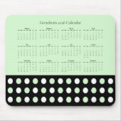 Punkte-Muster – Kalender 2026 Mousepad (Vorne)